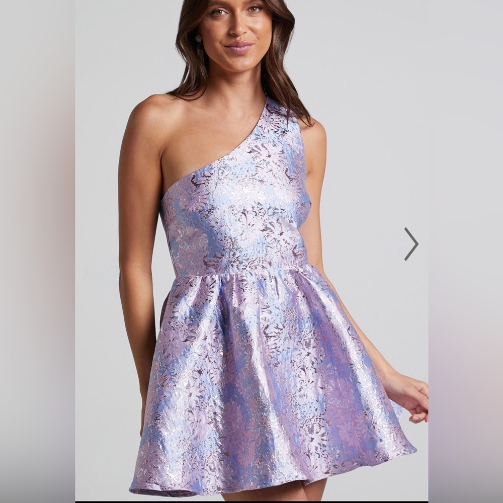 Plus size 16 jacquard floral babydoll fairy cocktail event  mini a line  dress